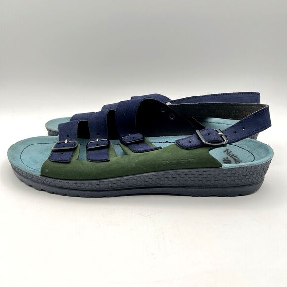 Naturform Comfort Sole Rohde Sandals Tri-Color Suede Leather Orthopedic Sz 41 - Picture 1 of 10